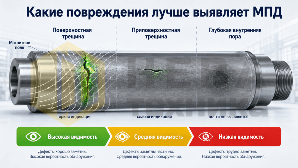 Что такое магнитопорошковая дефектоскопия