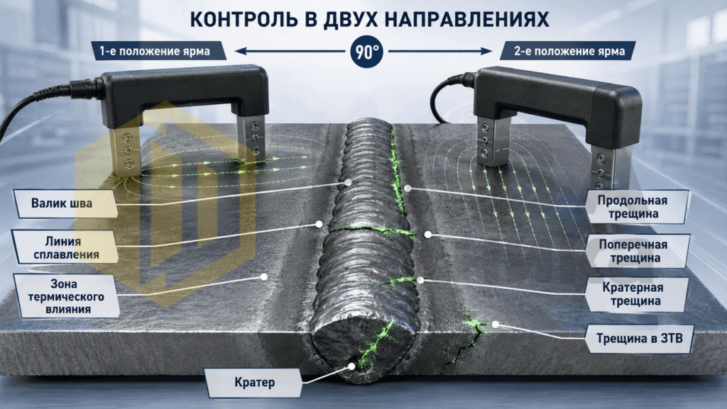 Магнитопорошковый контроль сварных соединений: технология, оборудование и требования ГОСТ